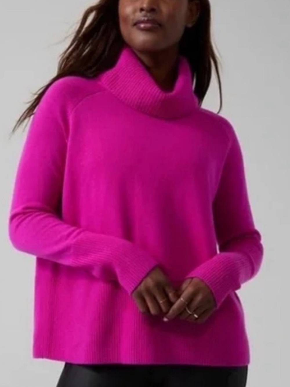 Athleta Aspen Wool Cashmere Turtleneck Sweater Small